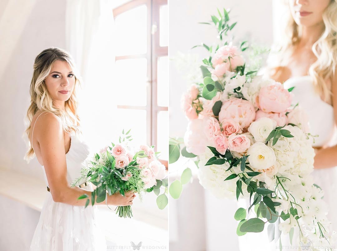 bride and bridal bouquet, prague wedding planner