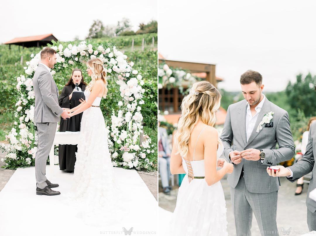 wedding ceremony in Prague, Salabka winery