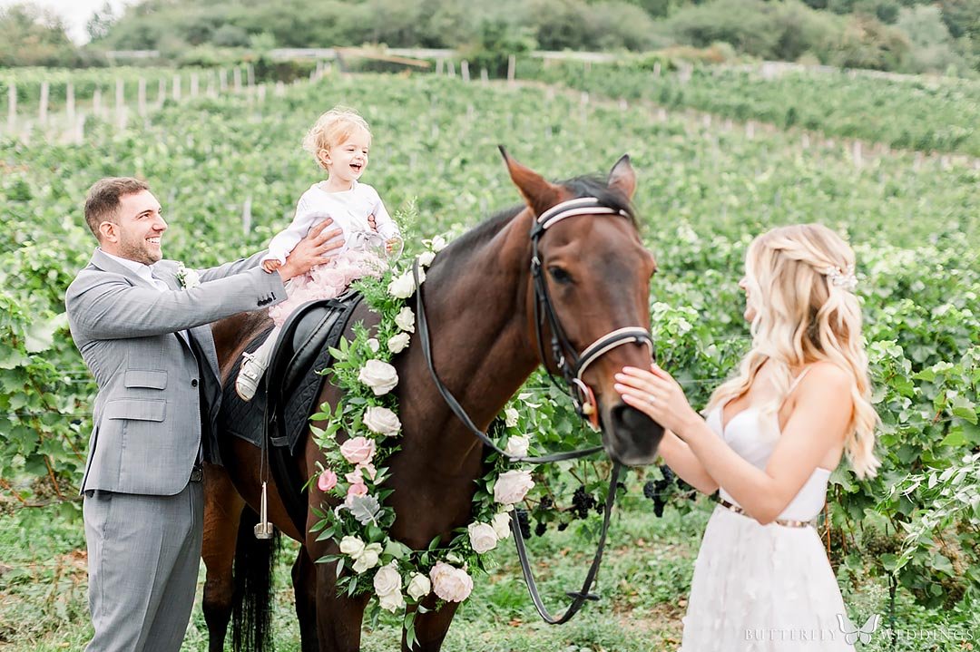 wedding with horse, surprise at wedding, wedding in Prague, wedding in Czech republic