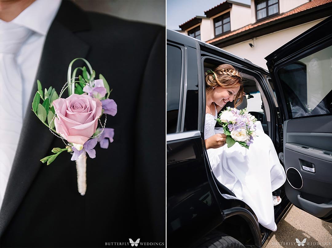 nevěsta se svatební kyticí