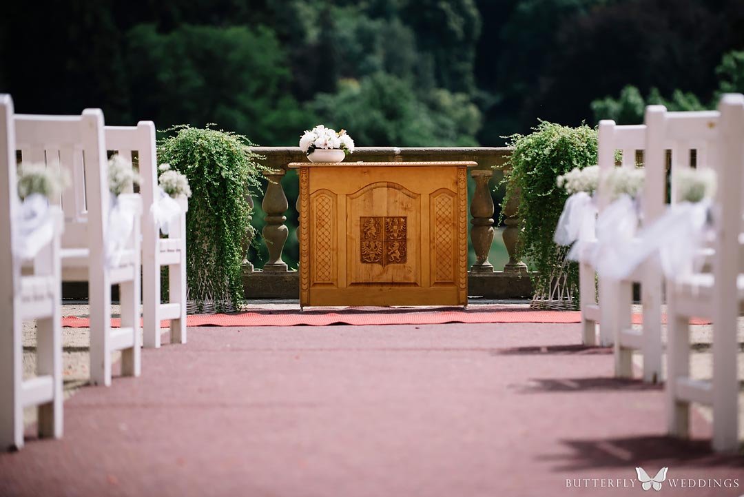svatební obřad na zámku Průhonice