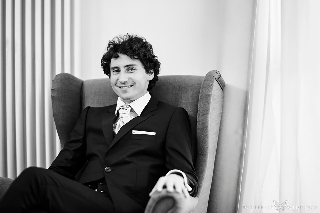 Groom wedding photo