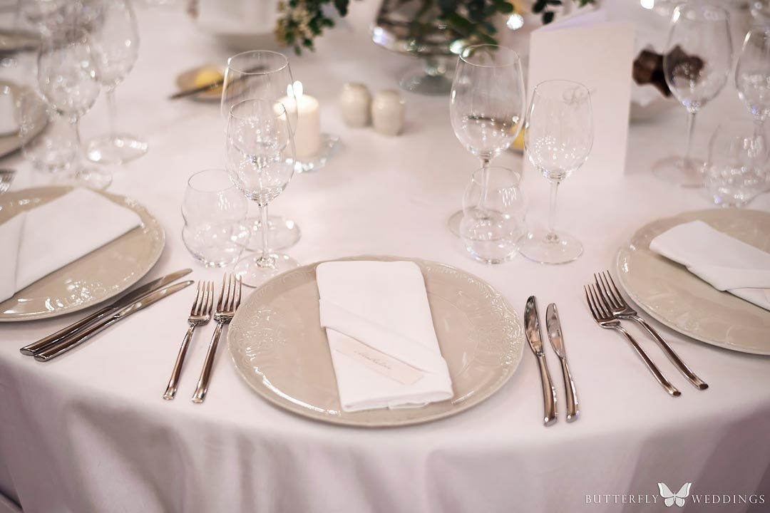 Wedding set-up at Zofin Palace, Prague, the Czech Republic