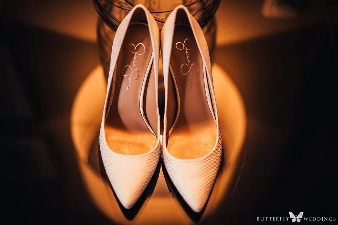 Bridal shoes wedding in Prague