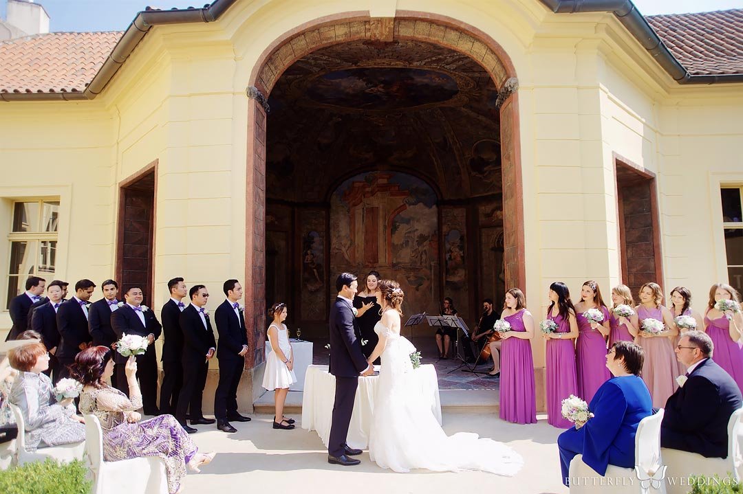 Purple wedding in Prague, Czech Republic