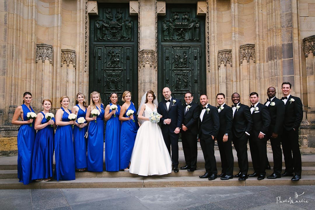 Blue destination wedding in Prague