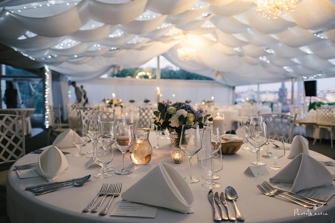 Wedding reception at Villa Richter in Prague