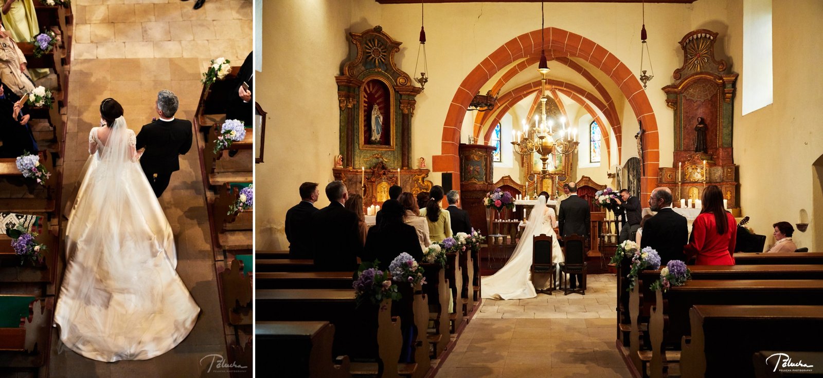 Svatba v kostele Chateau Mcely