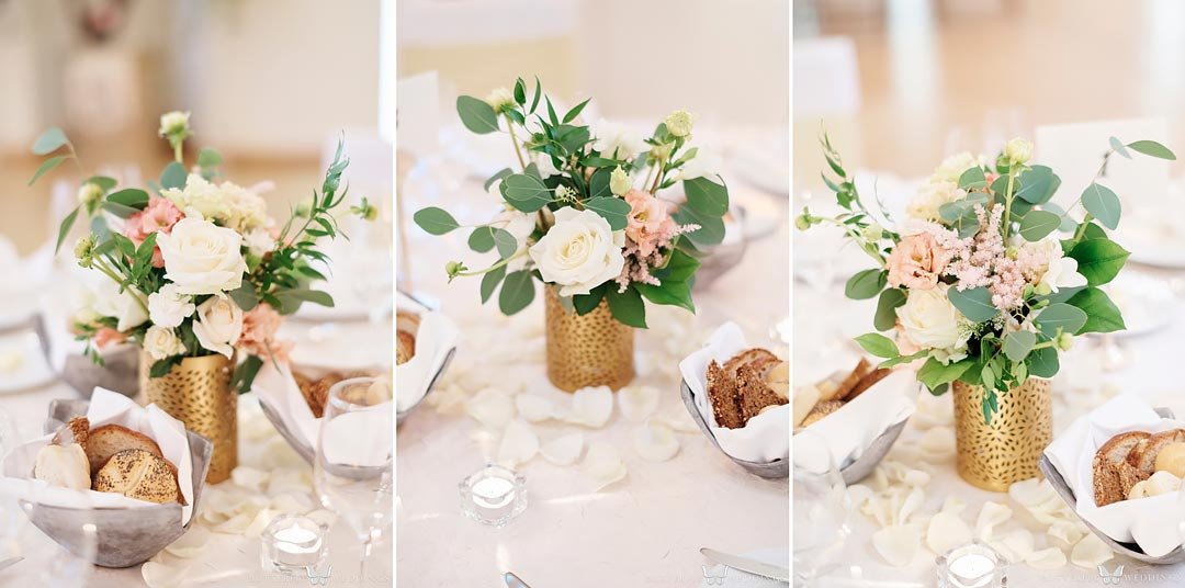 svatební výzdoba květiny bílo růžové svatba hotel Mandarin Oriental v Praze