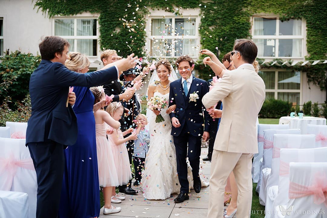 Wedding confetti Wedding in Mandarin Oriental hotel Prague