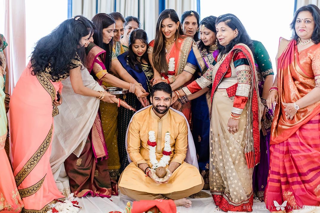 pre-wedding ceremonies hindu indian destination wedding in Prague Czech Republic