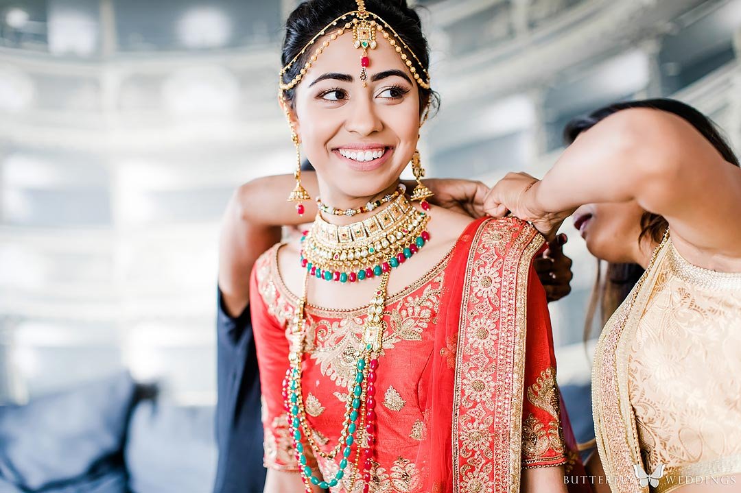 Indian Hindu wedding in Prague bridal portrait