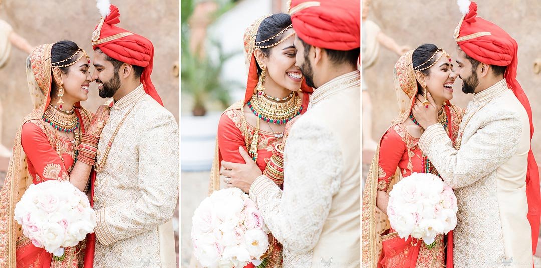 bride and groom indian hindu wedding in Prague, Czech Republic, Europe