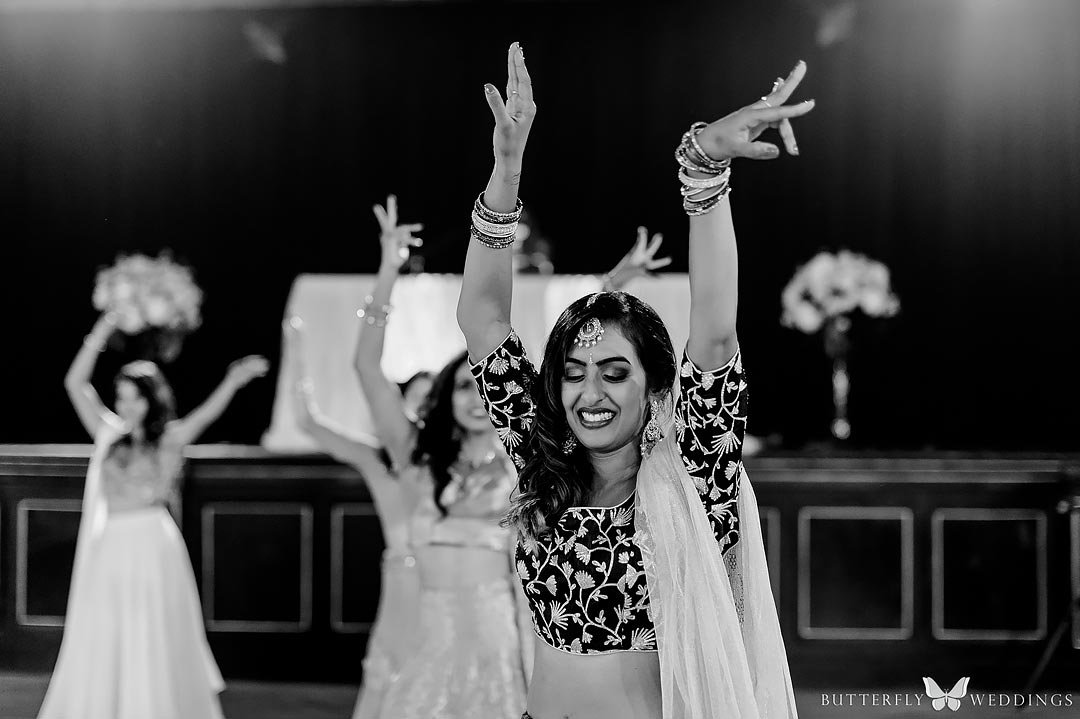 bridesmaids dance hindu indian destination wedding in prague czech republic europe