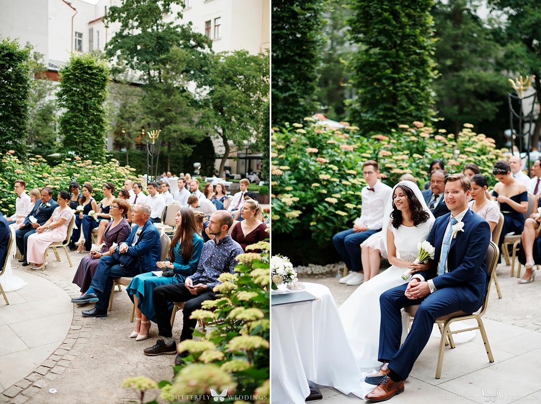 summer wedding in Prague, wedding in garden, outdoor wedding in Prague