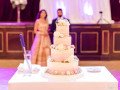 4 tier wedding cake white and pink
